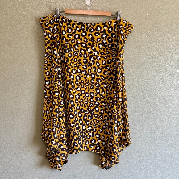Who What Wear Scarf Hem Modern Leopard Midi Skirt- 18W - Picture 2 of 5